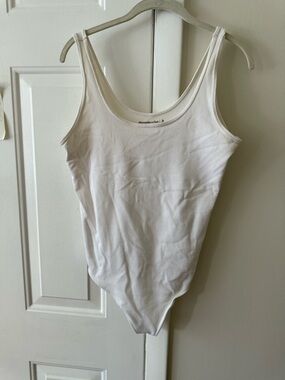 White ribbed bodysuit